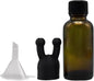 Amber Glass Essential Oil Inhaler, 1.01 oz / 30 mL Refillable Scent Bottle NEW