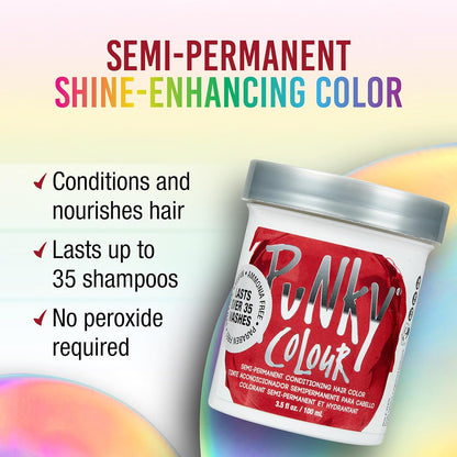 Punky Vermillion Red Semi Permanent Hair Color New