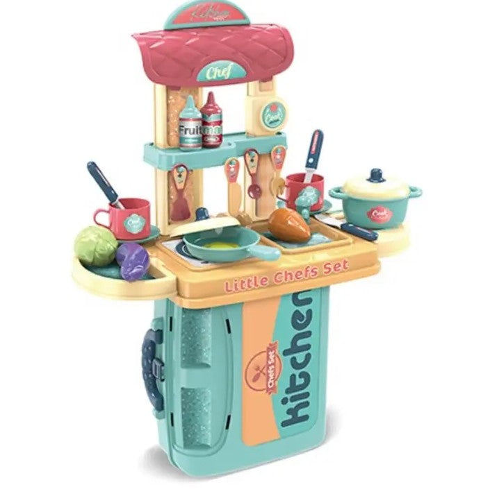 36PC Chef Kitchen Playset Pretend Play in a Compact Case New