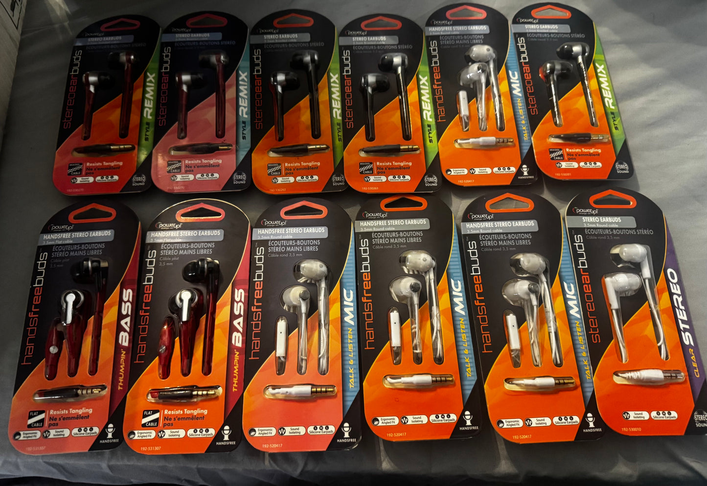 12 Pack Wholesale Lot 3.5MM Stereo Headphones, Bass, Mic, Remix, Handsfree New