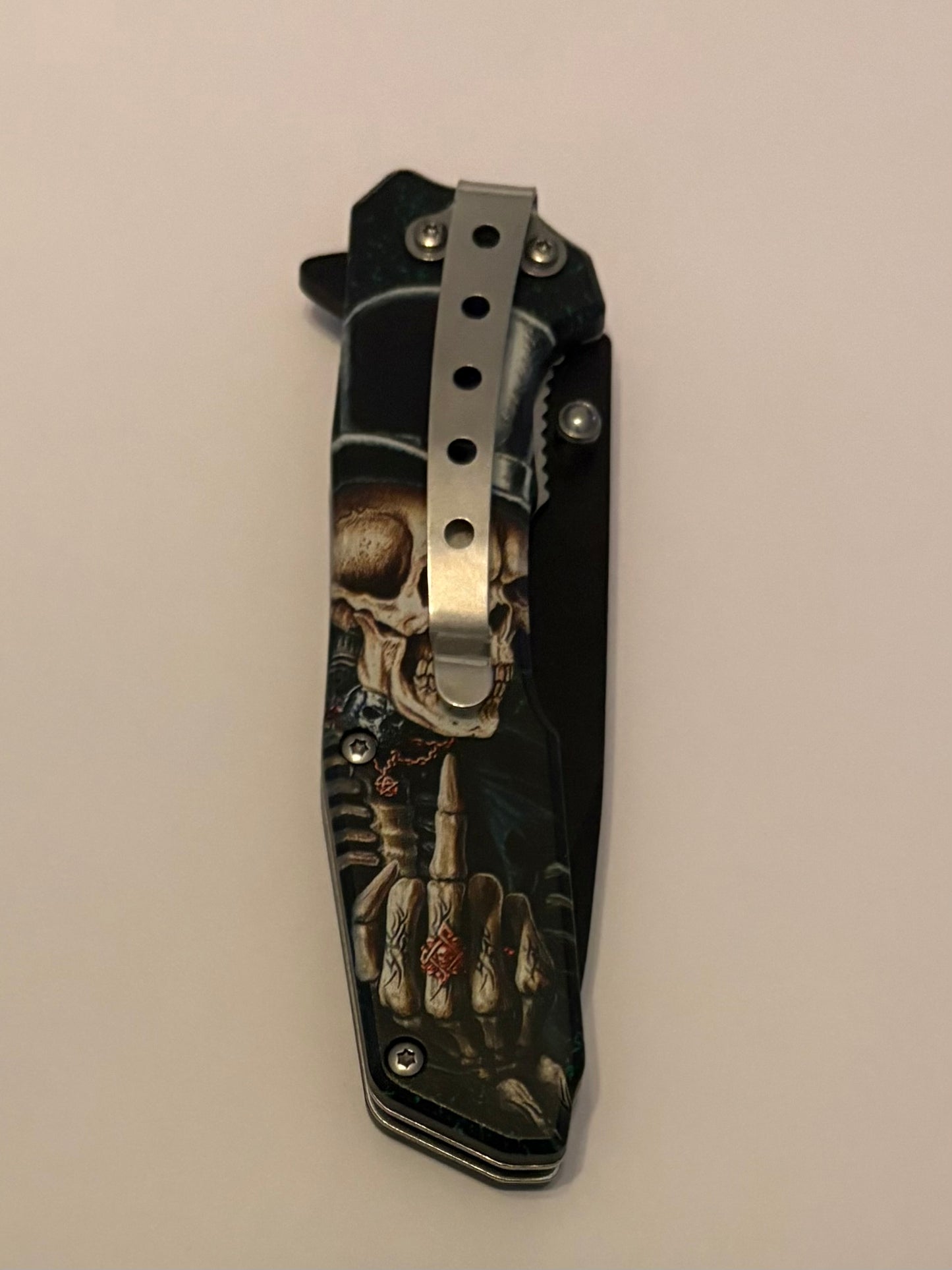 Skull Art Manual Pocket Knives- Brand New In Box Choose Theme