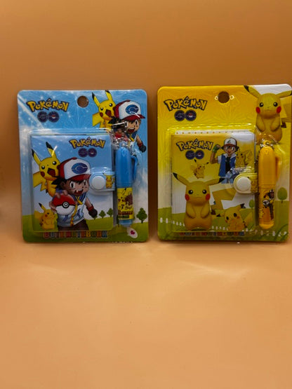Pokemon 2 Pack Mini Notebook and Pen Set With Keychain - New