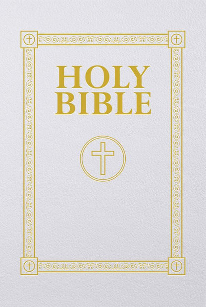 Douay-Rheims First Communion Gift Bible White Gold-Embossed New
