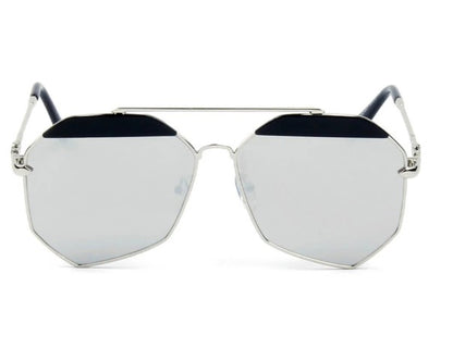 Geometric Flat Lens Aviator Metal Frame Fashion Sunglasses New-Choose Color