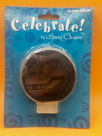 Celebrate By Special Occasion Round Dinosaur Trex Molded Birthday Candle New