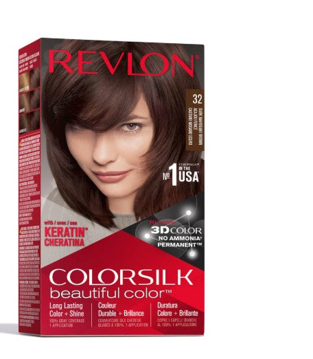 Revlon ColorSilk Hair Color 32 Dark Mahogany Brown