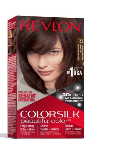 Revlon ColorSilk Hair Color 32 Dark Mahogany Brown