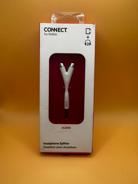 Belkin 2-Jack 3.5mm Stereo Audio Headphone Splitter New