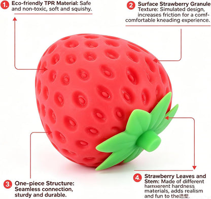 Giant Strawberry Squishy Toy 5.5in Slow Rising Stress Relief Fidget Sensory New