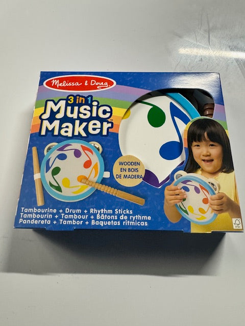 Melissa & Doug 3-in-1 Wooden Music Maker