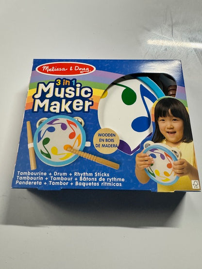 Melissa & Doug 3-in-1 Wooden Music Maker