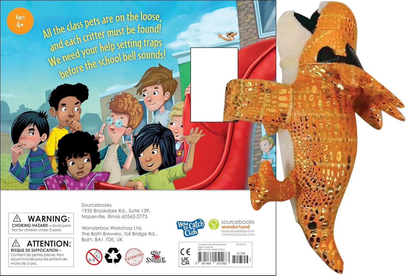 Snap & Snuggle: How to Catch a Class Pet: Plush Silicone Slap Bracelet and Book