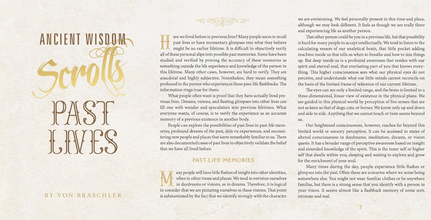 Ancient Wisdom Scrolls, Past Lives: Past Lives New