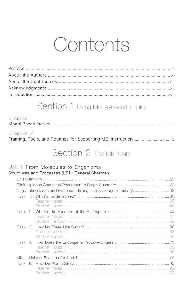 Model-Based Inquiry in Biology:3 Dimensional Instructional Units for Grades 9-12