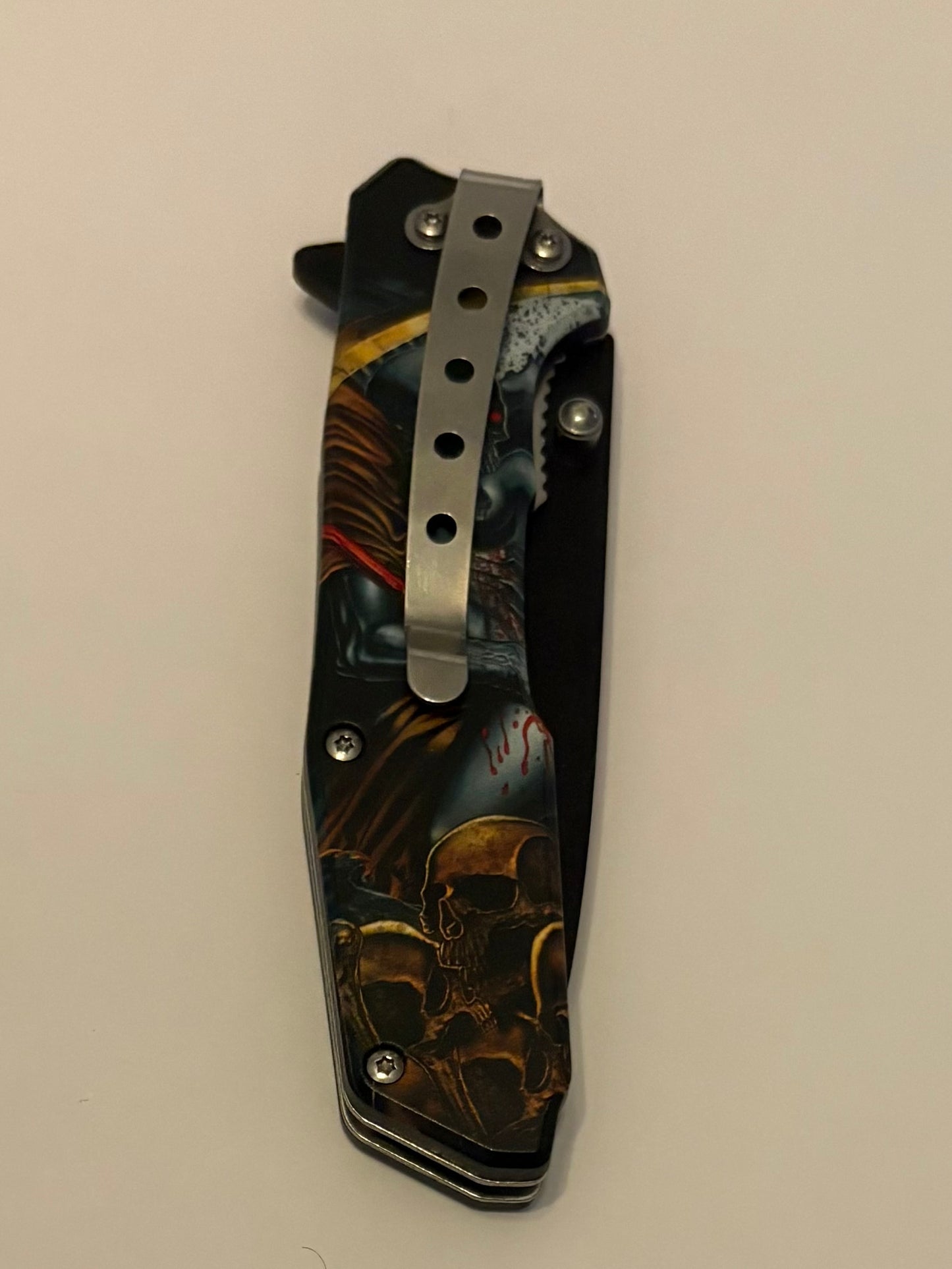 Skull Art Manual Pocket Knives- Brand New In Box Choose Theme