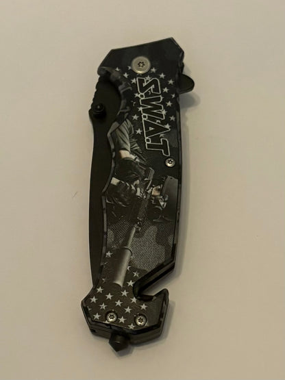 Swat Army Firefighter Navy Manual Pocket Knives- Brand New In Box Choose Theme