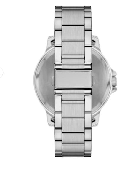 Folio Adult Men's Stainless Steel Silver 45mm 2pc Wristwatch Watch Set New