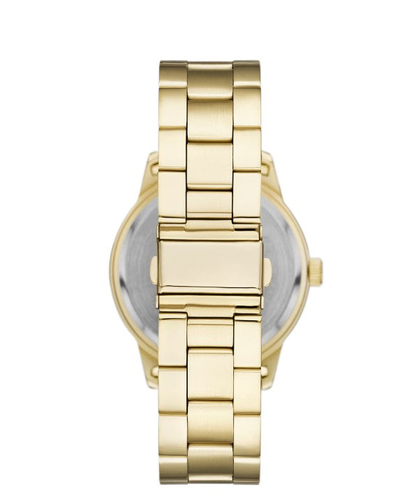 Folio Adult Men's Stainless Steel Gold 44mm 2pc Wristwatch Set New