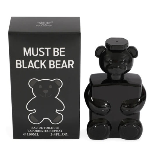 Must Be Black Bear Spray Cologne Eau De Toilette For Men - 100ml/3.4 Fl.oz.