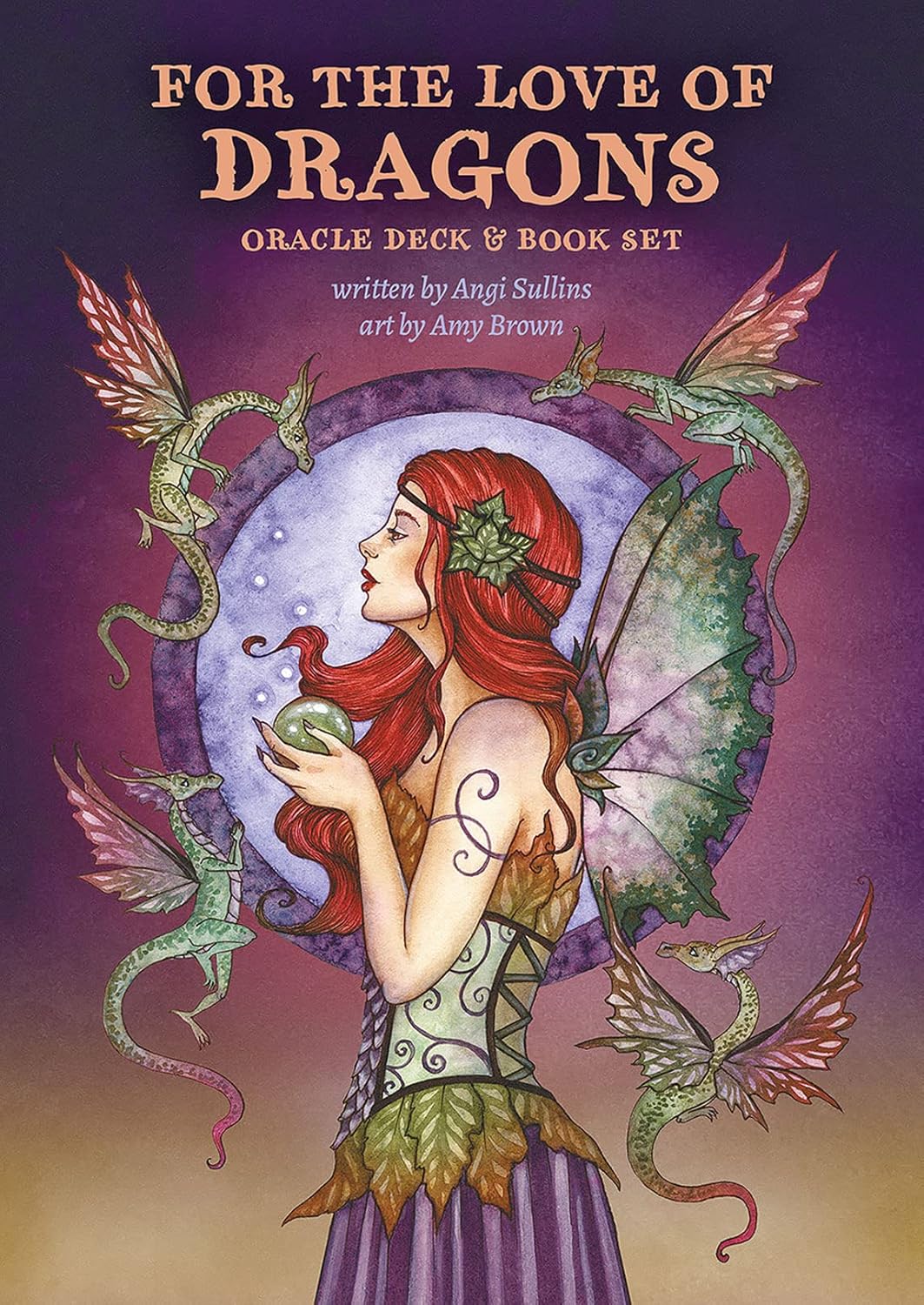 For The Love of Dragons Oracle Deck :44 Pink Gilt-Edged Cards New