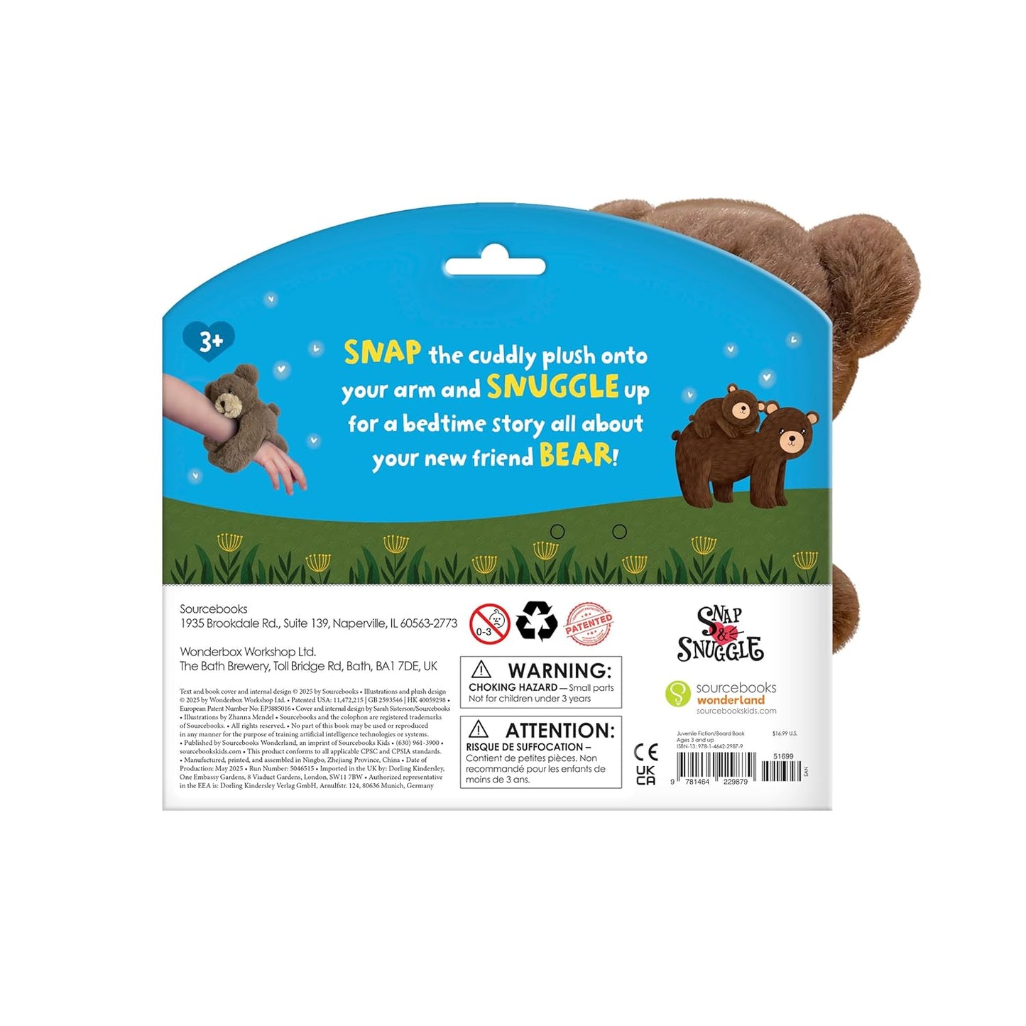 Snap & Snuggle Little Bear I Love You: Bear Plush , Slap Bracelet and Board Book