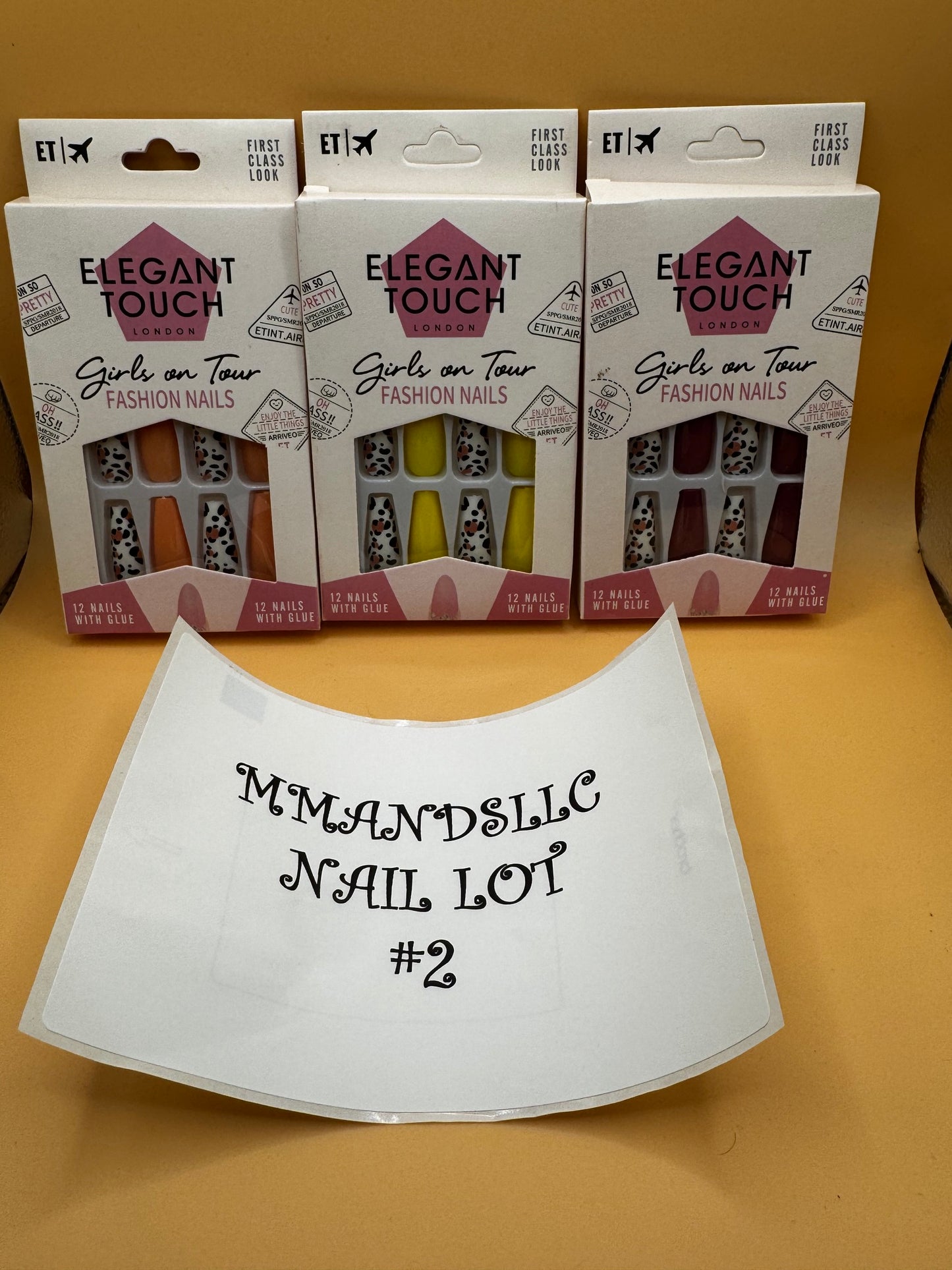 Elegant Touch London 3 Pack Nail Pack Bundle-12 Nails New Choose From Many