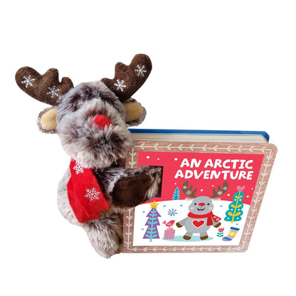 Snap & Snuggle: Artic Christmas Plush Silicone Slap Bracelet and Board Book