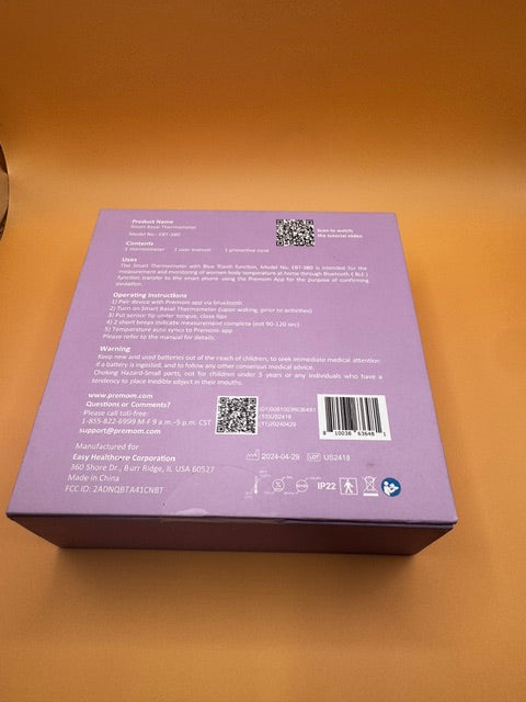 Premom Smart Basal Body Thermometer for Ovulation: Digital Ovulation Tracker