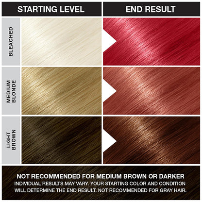 Punky Vermillion Red Semi Permanent Hair Color New