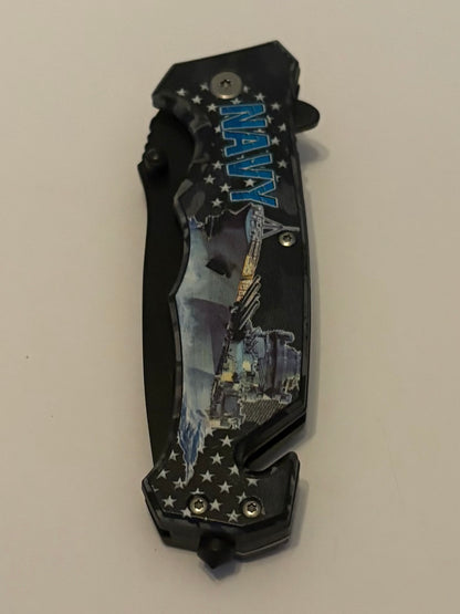 Swat Army Firefighter Navy Manual Pocket Knives- Brand New In Box Choose Theme