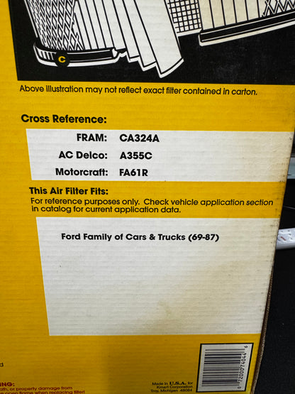 Penske Car Care Air Filter PA324A for Ford Family 1969-1987 New