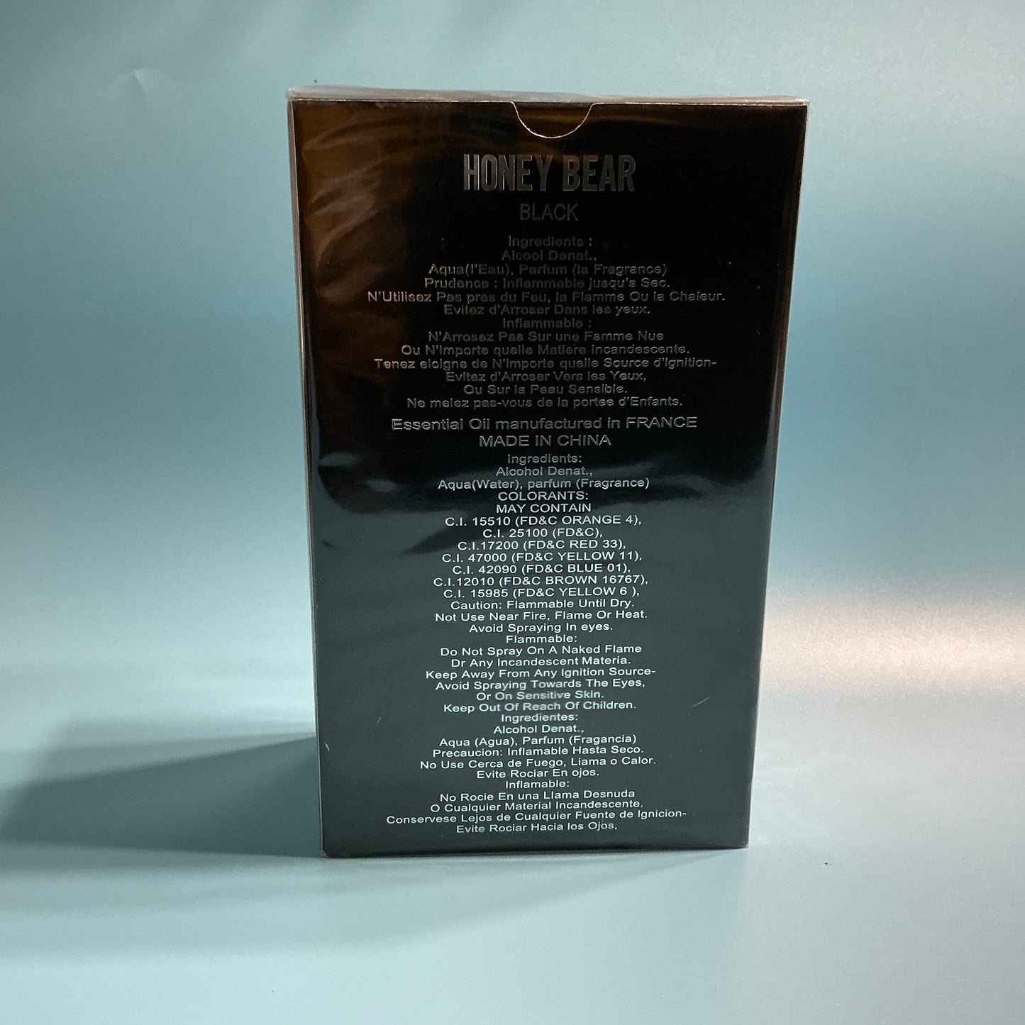 Honey Bear Black Spray Perfume Eau De Parfum For Men - 100ml/3.4fl.oz New