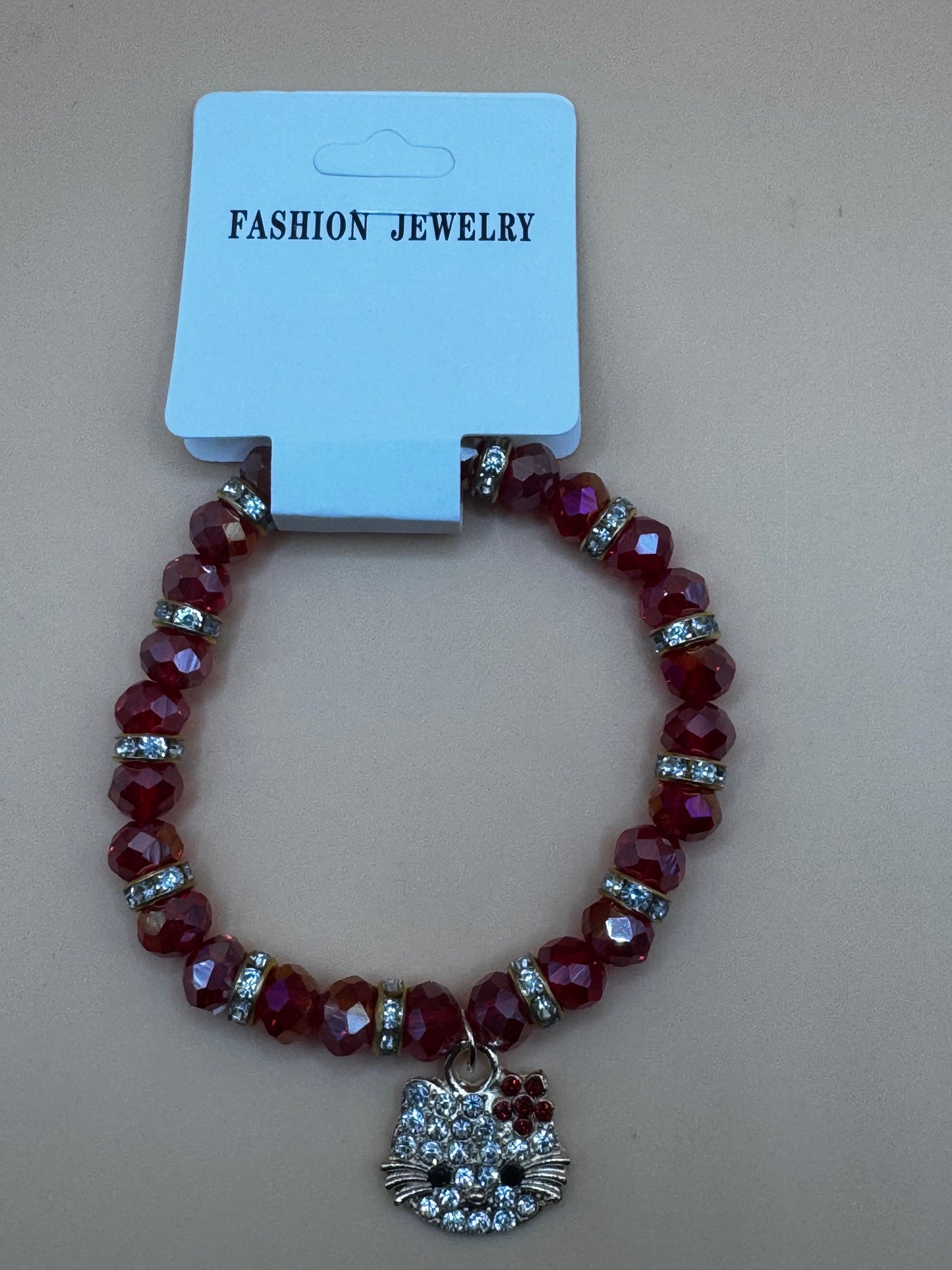 New Hello Kitty Beaded Charm Fashion Bracelets- Choose Color