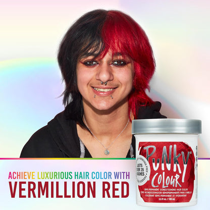 Punky Vermillion Red Semi Permanent Hair Color New