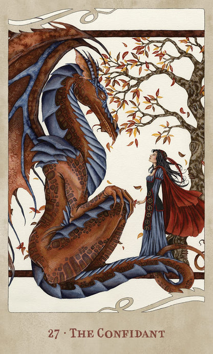 For The Love of Dragons Oracle Deck :44 Pink Gilt-Edged Cards New