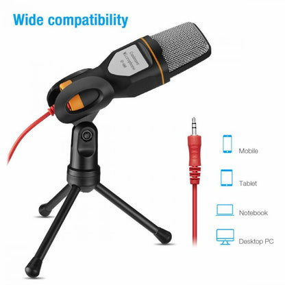 Professional Podcast Condenser Microphone with Stand and Suspension Mount