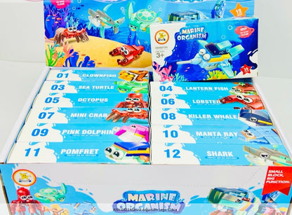 Marine Organism Building Blocks Wholesale Set 12pcs New