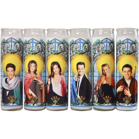 Friends Set of 6 Prayer Candles - Ross, Rachel, Monica, Chandler Pheobe and Joey