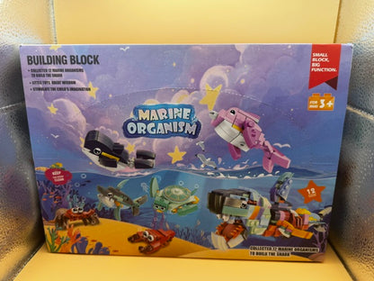 Marine Organism Building Blocks Wholesale Set 12pcs New