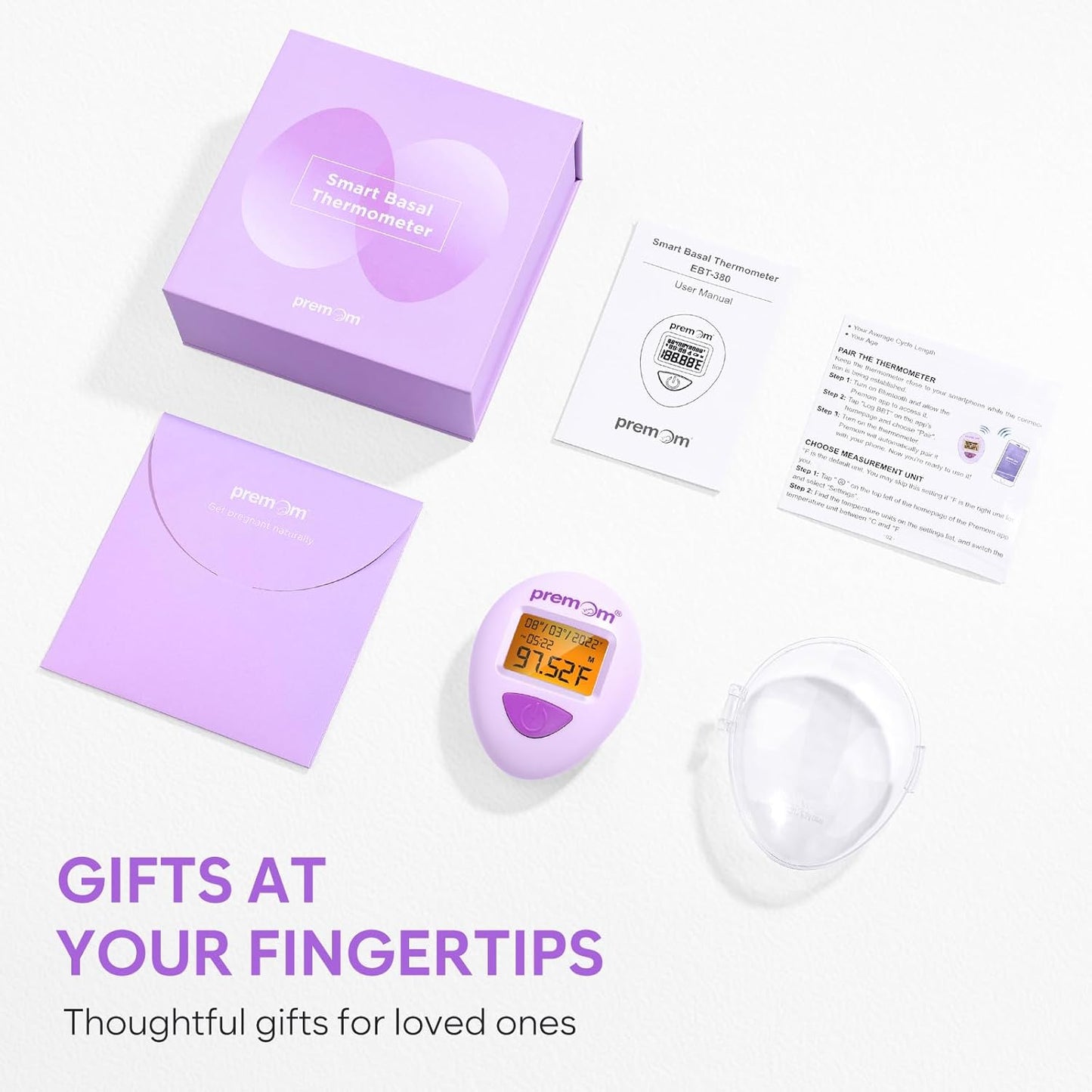 Premom Smart Basal Body Thermometer for Ovulation: Digital Ovulation Tracker
