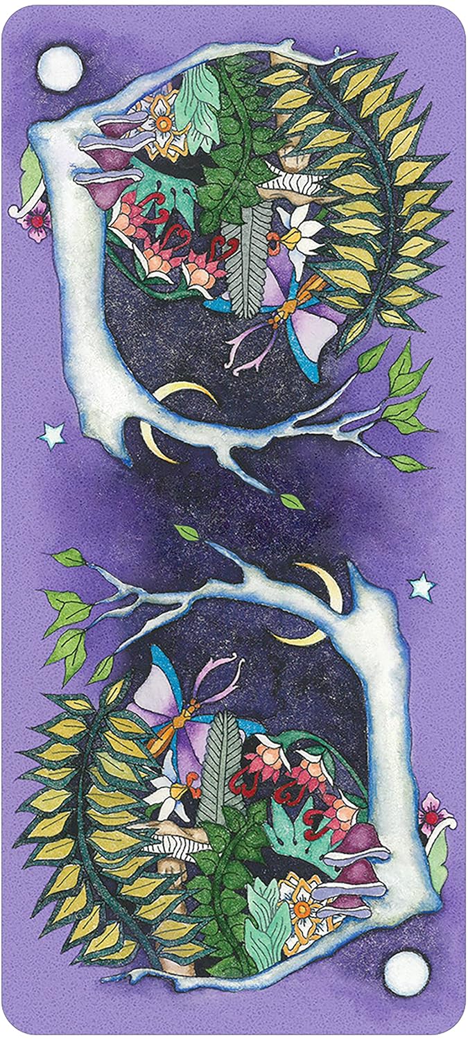 Tarot Of A Moon Garden Borderless Deck & Book Set 78 Purple Gilt-Edged Cards, New