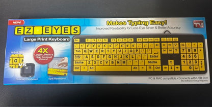 Allstar Marketing Group EZ Eyes Large Print 4X USB Keyboard New