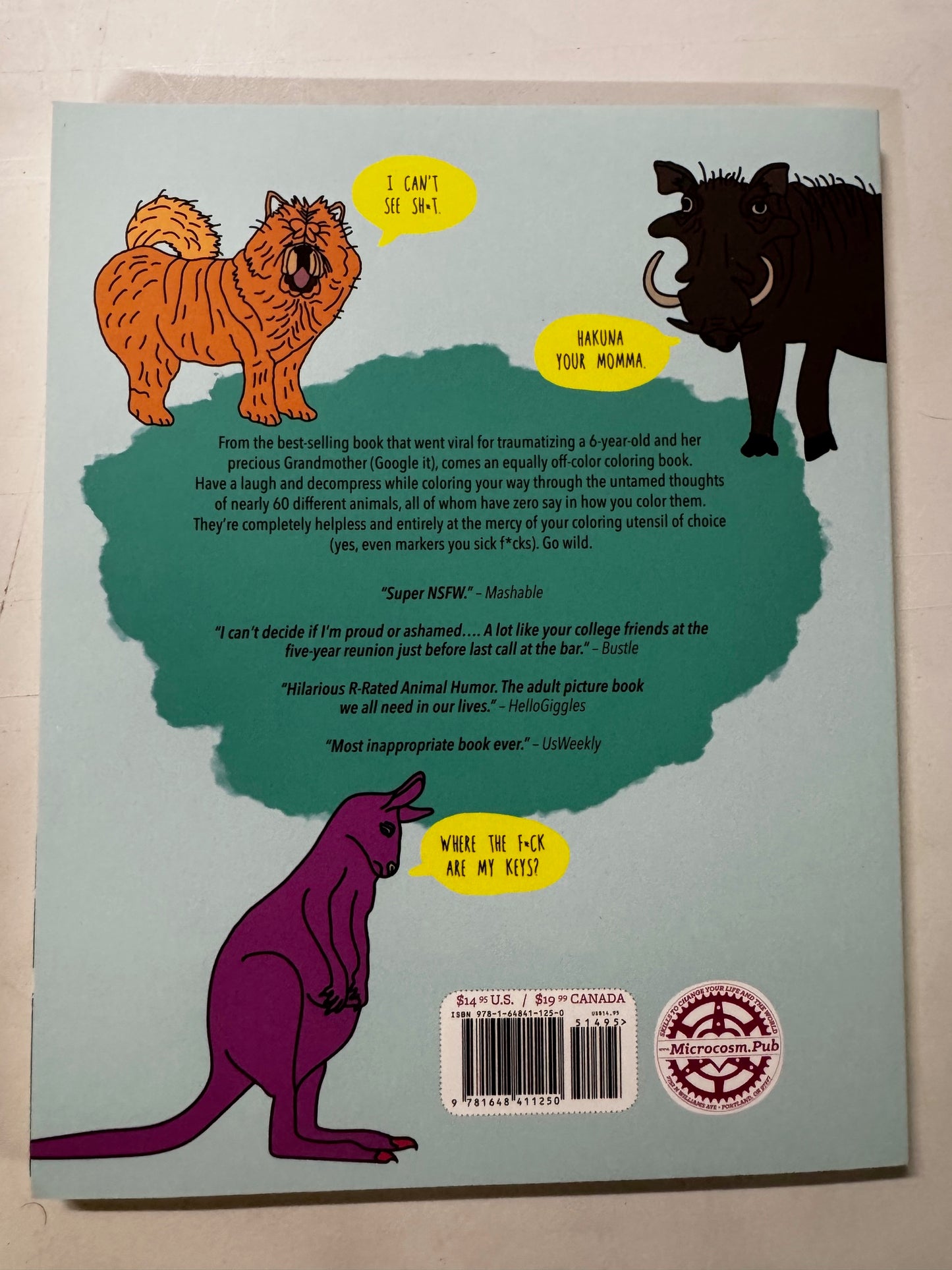 If Animals Could Talk. An Adult Coloring Book For Adults Paperback New