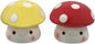 Imagined Mushroom Salt & Pepper Shakers Set Ceramic New