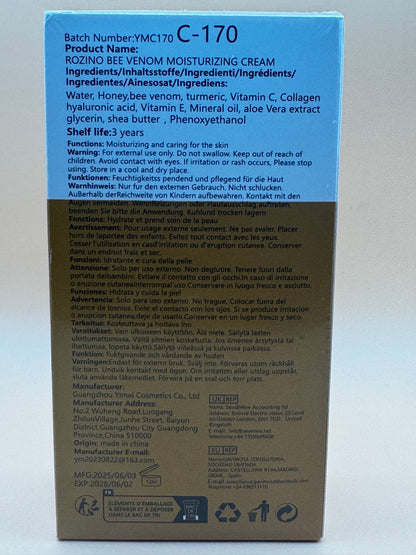 Rozino Bee Venom Face Moisturizing Cream Smooth Daily Use 5.29 oz New Sealed