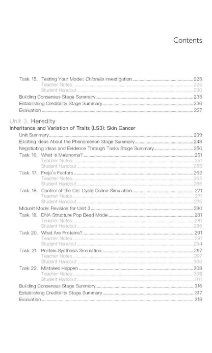 Model-Based Inquiry in Biology:3 Dimensional Instructional Units for Grades 9-12