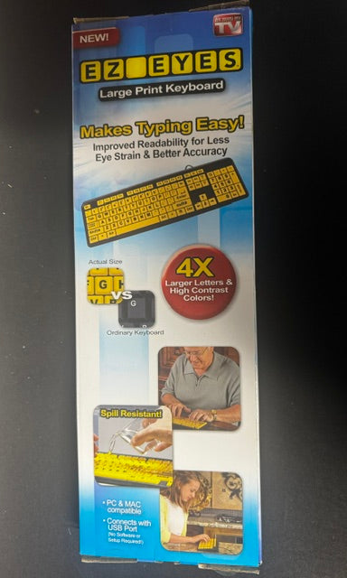 Allstar Marketing Group EZ Eyes Large Print 4X USB Keyboard New