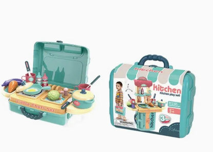 36PC Chef Kitchen Playset Pretend Play in a Compact Case New