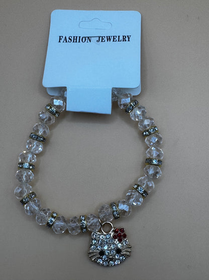 New Hello Kitty Beaded Charm Fashion Bracelets- Choose Color