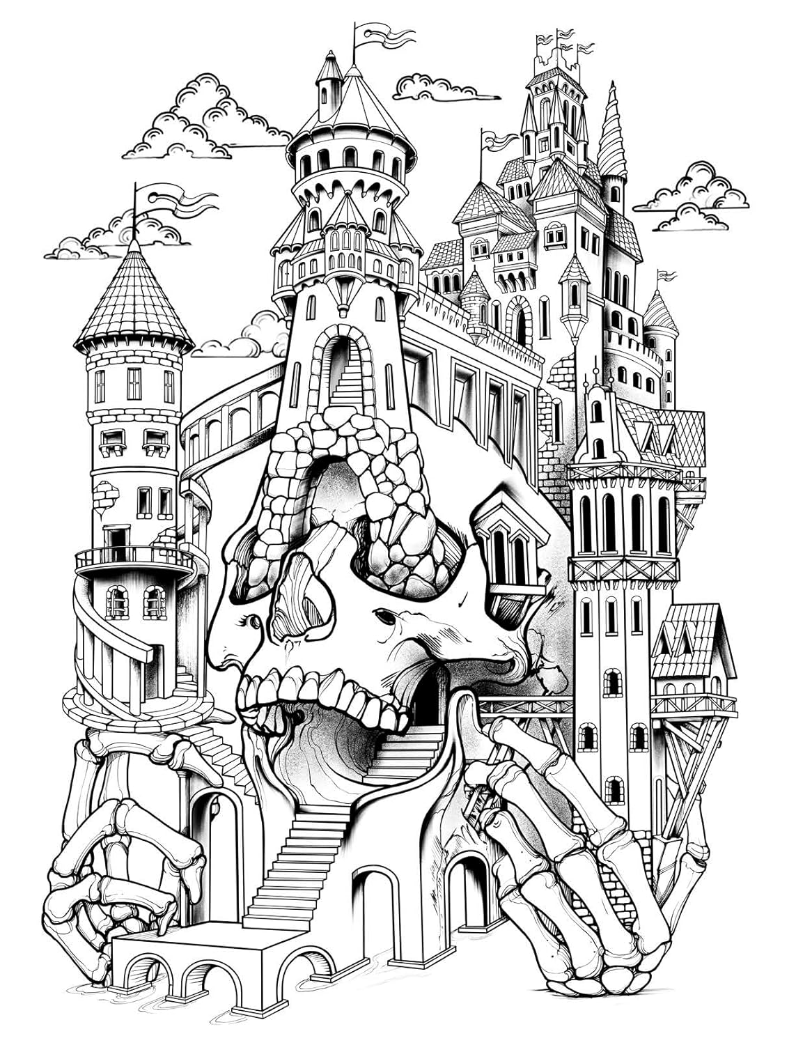 Immortal Ink: A Tattoo 45 Page Coloring Book New